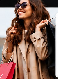 Persona de compras con bolsas