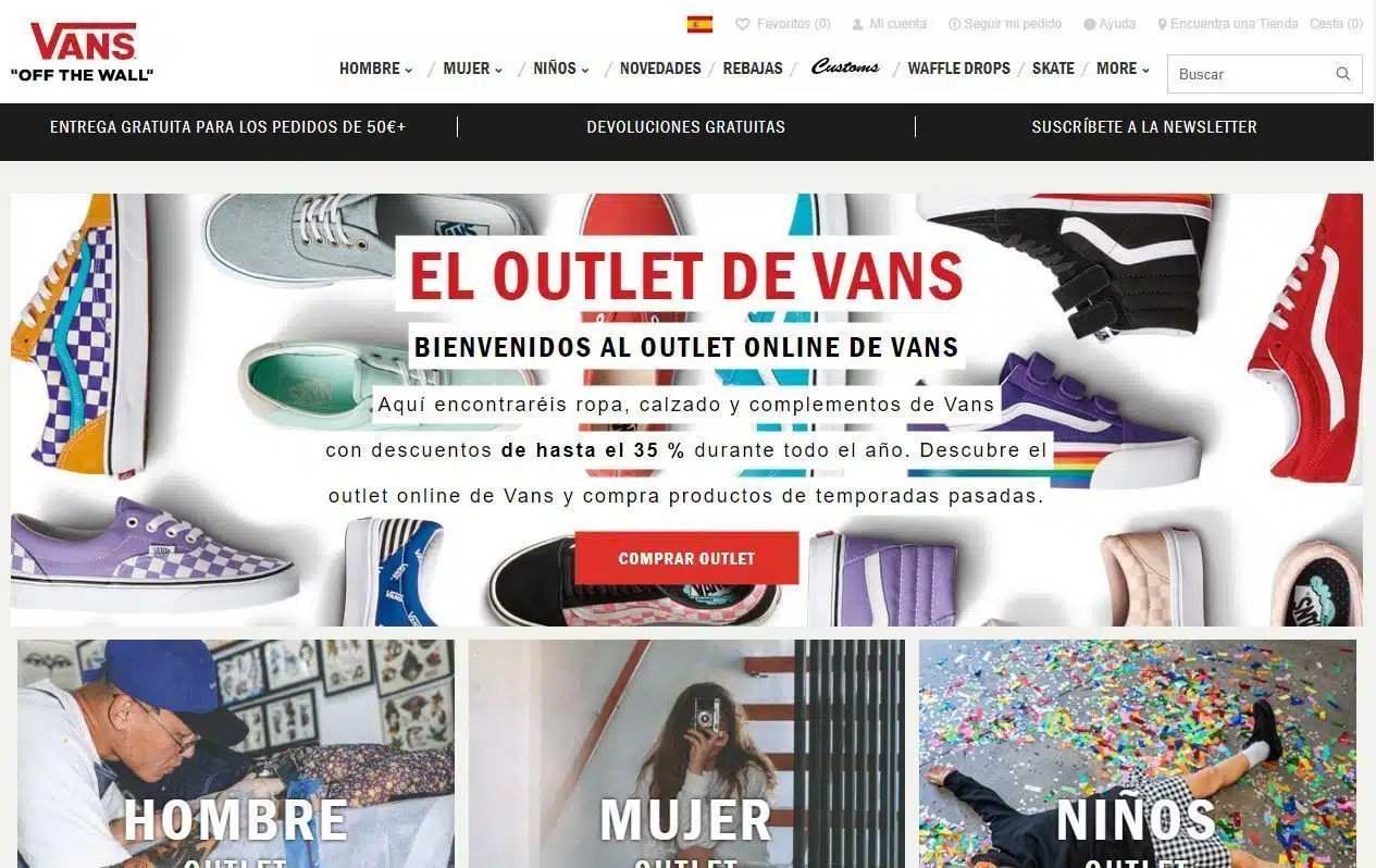 Outlet deportivas VANS